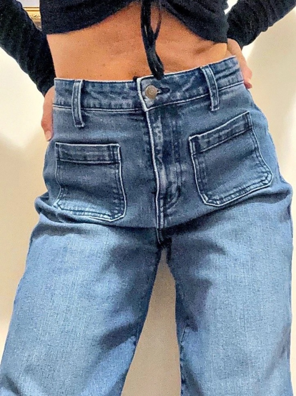 Old Navy Super Hi-Rise Flare Jeans Blue Size 6